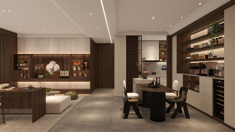 羅亞全屋定制林隱系列：墨韻林隱處，東方雅居生